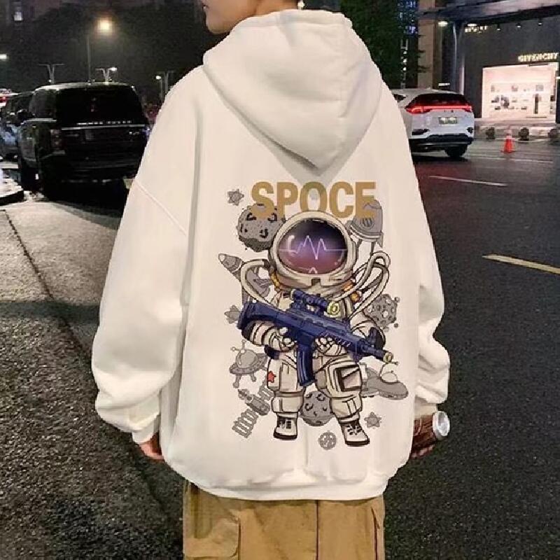 Áo hoodie size M-5XL in phi hành gia hoạt hình thời trang hip hop phong cách Hàn Quốc cho nam và nữ