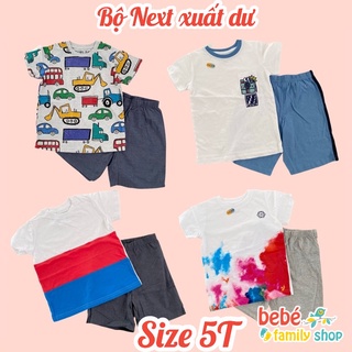 [Size 5T] Set bộ bé trai xuất dư cao cấp Next/ bộ cộc tay bé trai quần vải/ đồ bộ thun bé trai mùa hè - STN