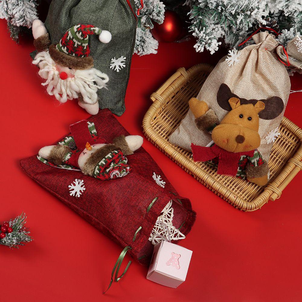 LAKAMIER Túi Vải Lanh Đựng Quà Trang Trí Mới Cho Ngày Thiếu Nhi