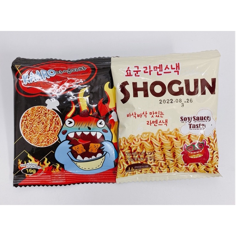 SNACK MÌ ĂN LIỀN KAARO/ SHOGUN VỊ GÀ/ CAY/ XÌ DẦU/ MÌ TRẺ EM