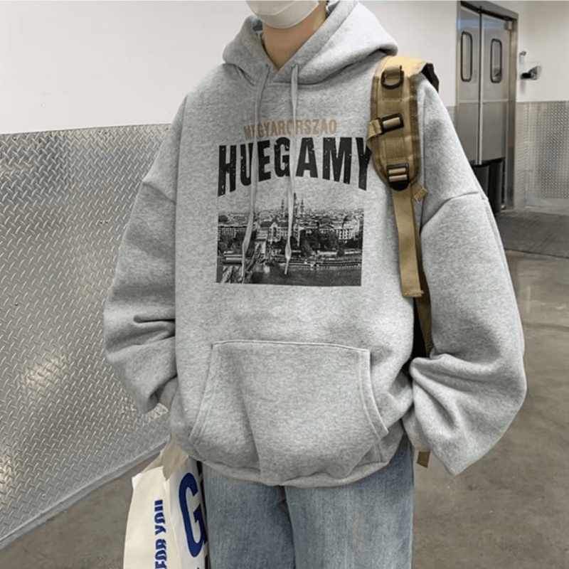 Áo hoodie Dáng Rộng In Chữ Thời Trang Mùa Đông Nhật Bản Chất Lượng Cao Dành Cho Nam