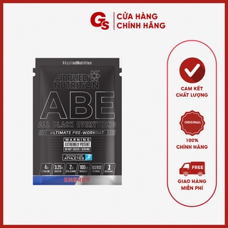 Gói hỗ trợ tăng sức mạnh Pre - Workout ABE, Sample ABE hỗ trợ tăng sức mạnh trước tập, hỗ trợ tập luyện