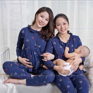 Bộ đồ bầu kết hợp sau sinh mặc bầu kết hợp sau sinh ( có con điều chỉnh)