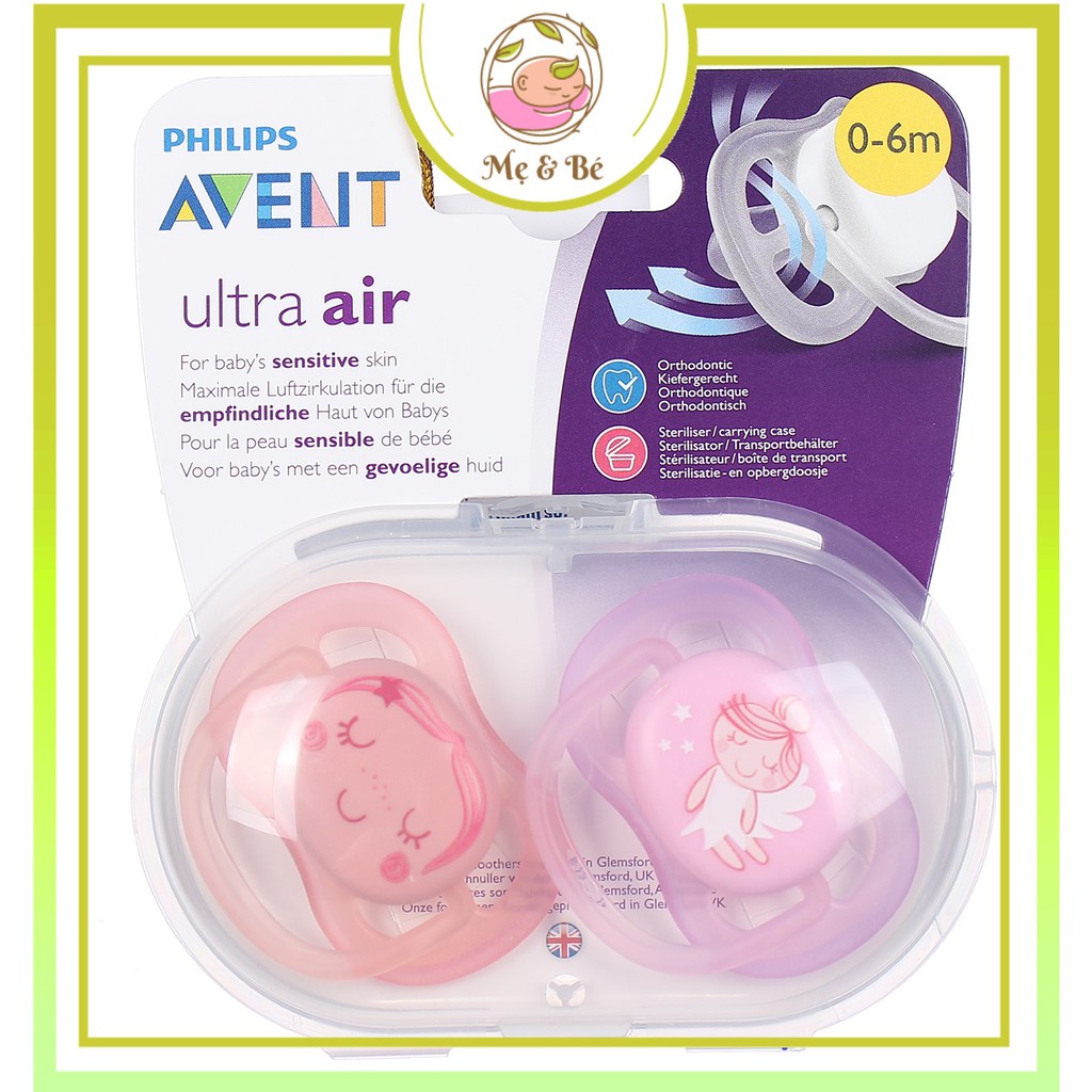 Shop Mẹ & Bé : Núm ti giả Philips Avent SCF544/10 Silicone (từ 0 - 6 tháng tuổi)