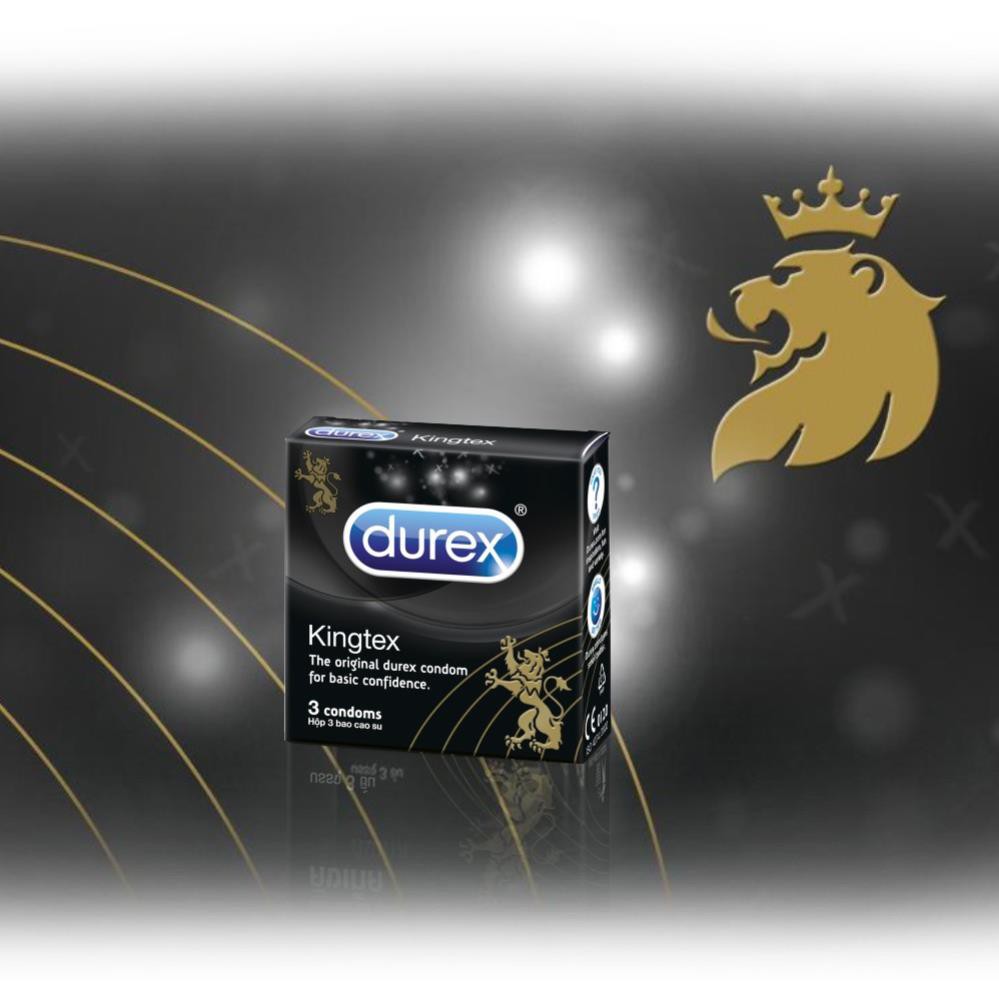 [Siêu HOT] Bao cao su Durex Kingtex 3 bao[Có quà tặng của shop kèm theo]