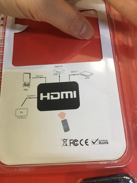 Bộ chuyển tín hiệu HDMI mini 3 vào 1 ra. 3 thiết bị vào ra 1 màn hình. Sơ đồ cách sử dụng mình chụp ảnh up lên rủi nhé..