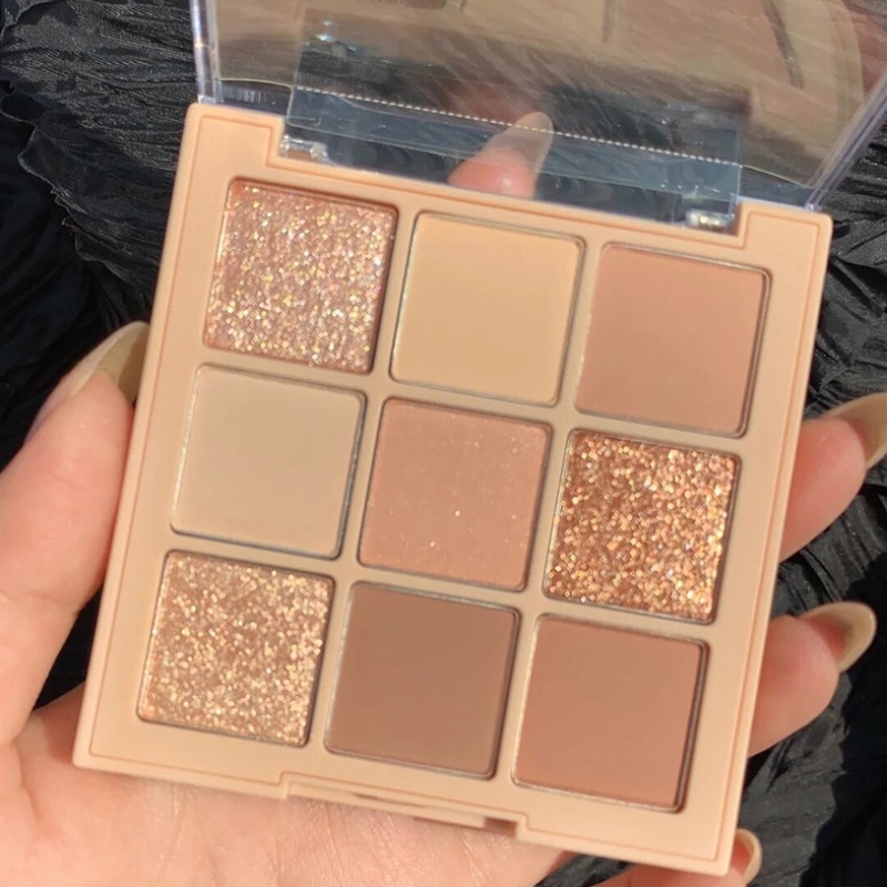 [Hàng mới về] Bảng phấn mắt 9 màu long lanh chống thấm nước lâu trôi