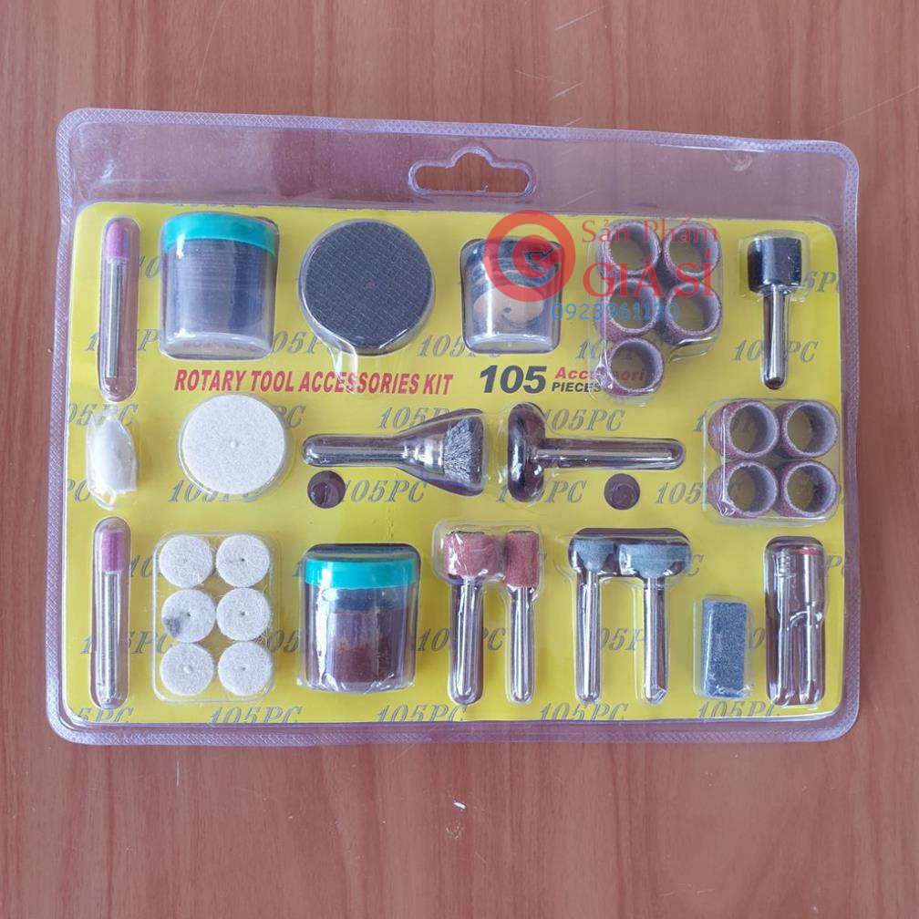 Bộ Phụ Kiện Máy Khoan Thành Máy Mài 107PCS kèm 2 đĩa cắt răng cắt gỗ ❤️freeship❤️