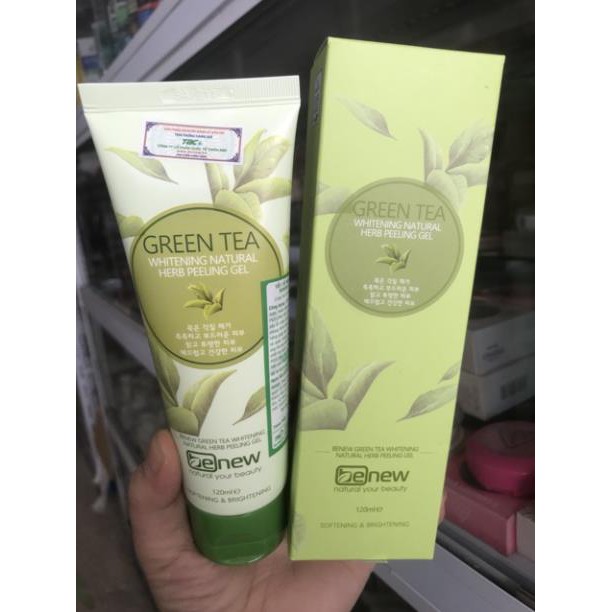 (Giá sỉ ) Tẩy da chết trà xanh cao cấp Hàn Quốc Benew Green Tea Peeling Gel (120ml)