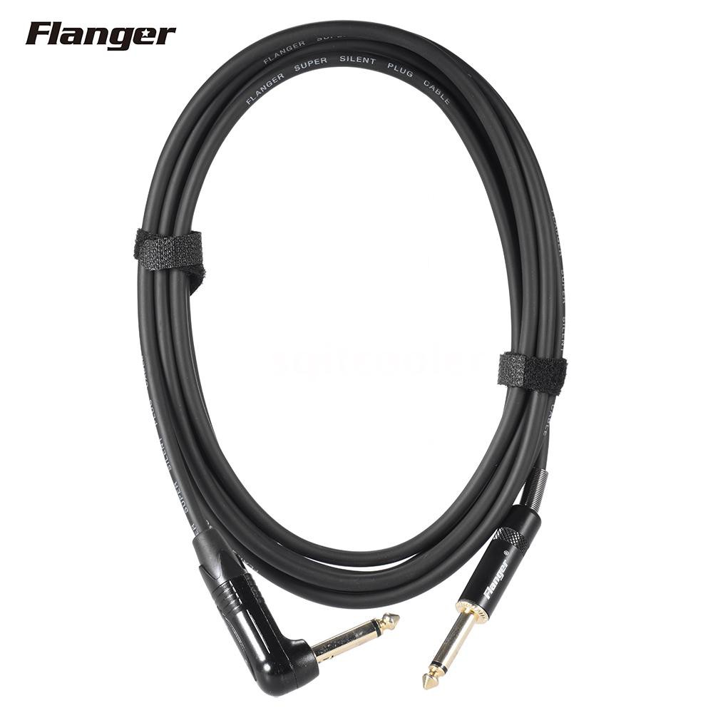 SQC Flanger FLG-002 Pro Guitar Super Silent Plug Cable High Class Electric Guitar Connecting Cable Audio Cable One End: 