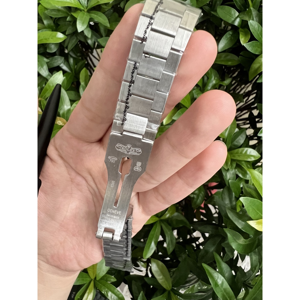 Dây đồng hồ ROLEX 3 mắt đúc đặc thép không gỉ size 20