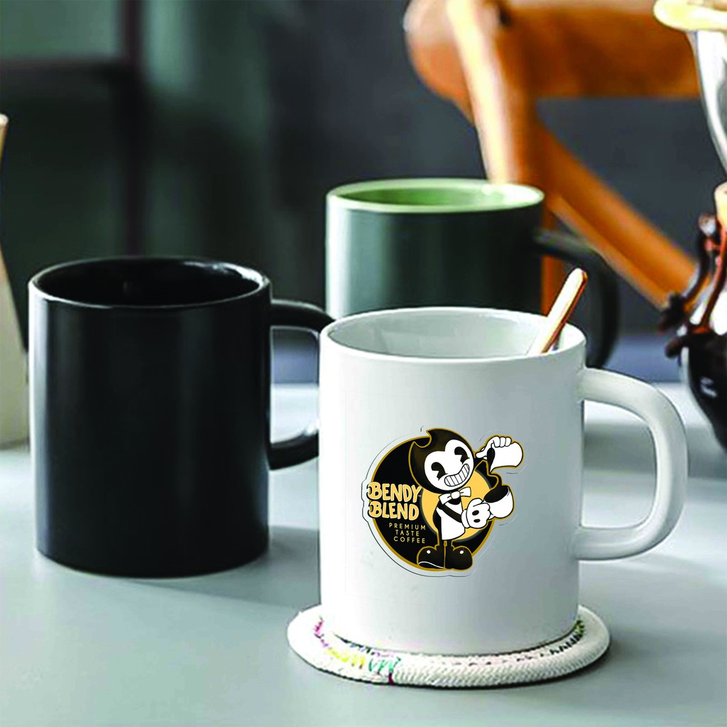 Ly cốc sứ in hình Bendy and the Ink Machine anime chibi game dễ thương xinh xắn tiện lợi