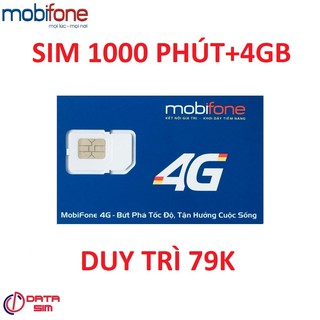 Sim 4G mobifone 1000 phút gọi mobifone 4GB tốc độ cao