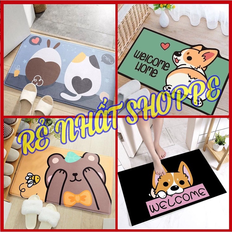 Thảm lau chân siêu thấm hút nhà bếp, Thảm chùi chân siêu mềm siêu dày tròn oval, thấm nước chống trơn trượt