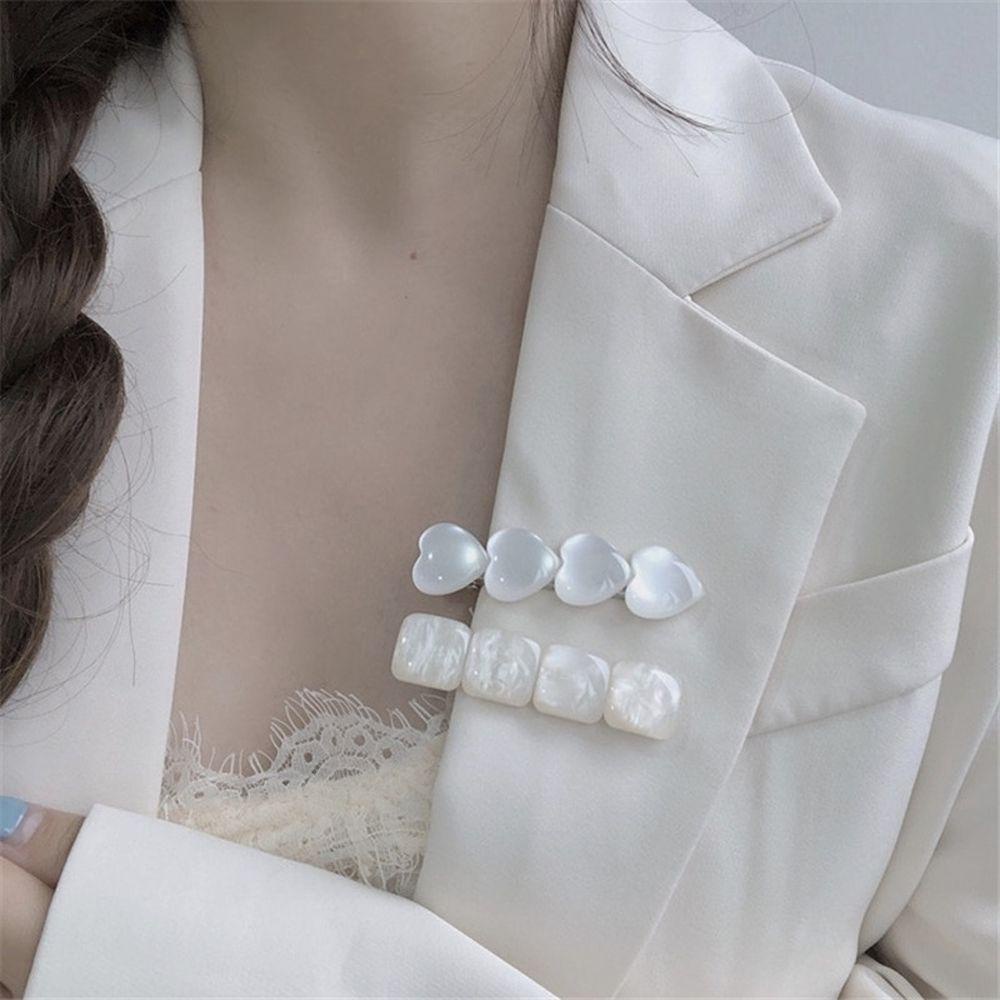 Kẹp Tóc Nhựa Hình Trái Tim Phong Cách Hàn Quốc Cho Nữ