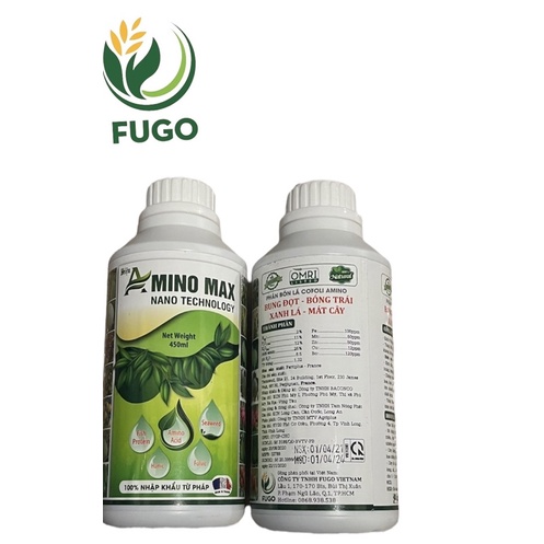 Combo 1 chai Amino Max +1 chai Amino Organic + 4 gói Combi Chelate
