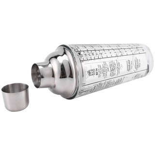 Bình lắc pha chế cocktail bằng thủy tinh trong suốt 400ml 304