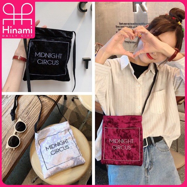 Túi Vải Đeo Chéo Nữ Canvas Tote Vải Bố Nhung Thêu Chữ To Nhỏ Mini Đi Học Đi Du Lịch Thời Trang Hàn Quốc Giá Rẻ