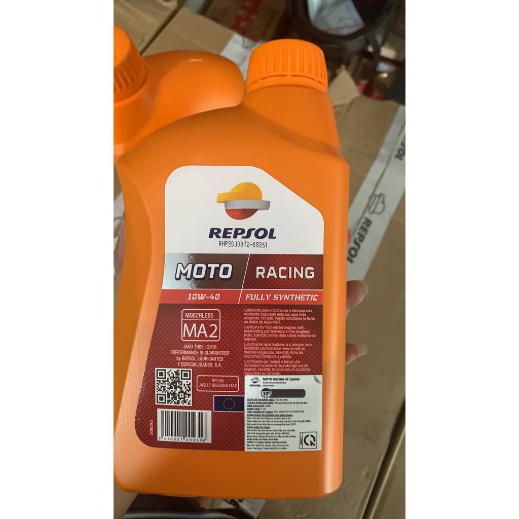 [Siêu Rẻ] Nhớt Repsol Racing 10W40 4T Fully Synthetic 1 Lít cho mọi loại xe máy. DoChoiXeMay