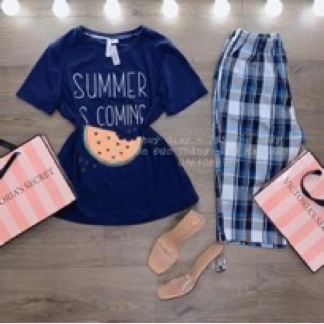 Bộ nữ cotton dưa hấu