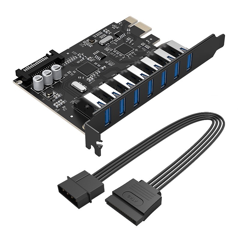 Card mở rộng 7 cổng USB 3.0 Orico PVU3-7U-V1 - Hàng Chính Hãng