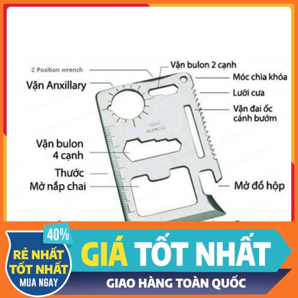 💖GIÁ SỈ💖 Tấm Thép Đa Năng 11 Công Dụng, có thể dùng khui đồ hộp, làm dao, ốc vít, bulon 4 cạnh 3076