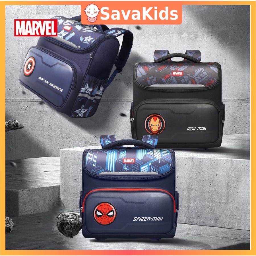 Balo cặp chống gù lưng cho bé trai tiểu học Disney siêu nhẹ chống thấm nước lớp 1-5 SAVAKIDS