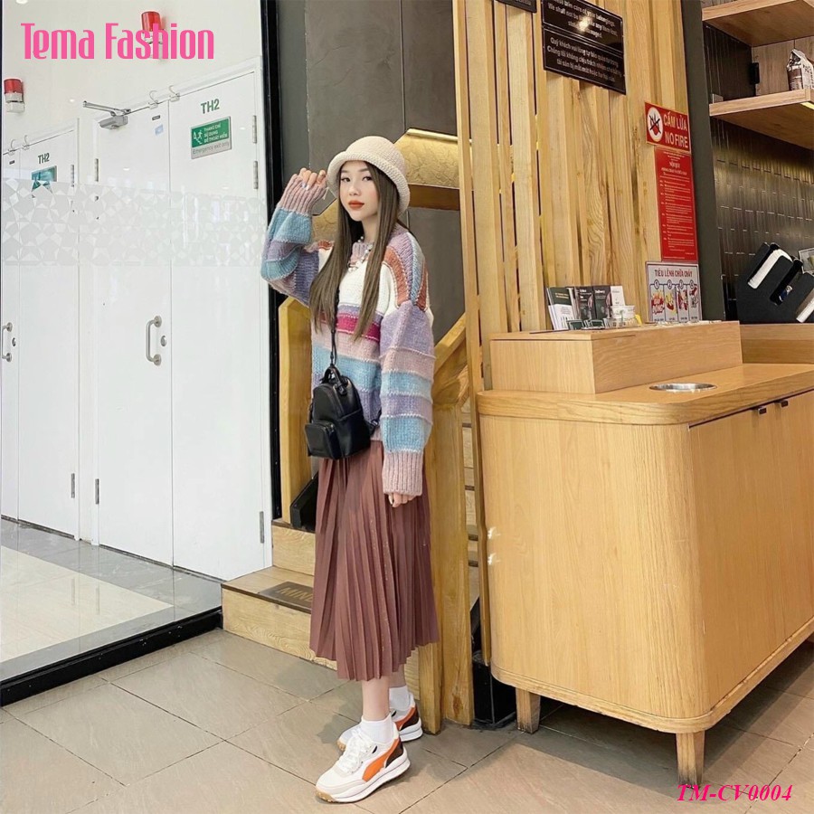 Chân váy xếp ly MIA 1992 cao cấp - Chân váy dài midi cạp chun chất siêu đẹp siêu rẻ