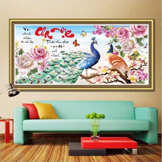 Tranh đính đá cha mẹ lv160 kt 100x50cm