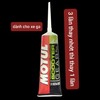 Nhớt lap cho xe ga , dầu hộp số xe ga , thay sau 3 lần đổi nhớt 120ml