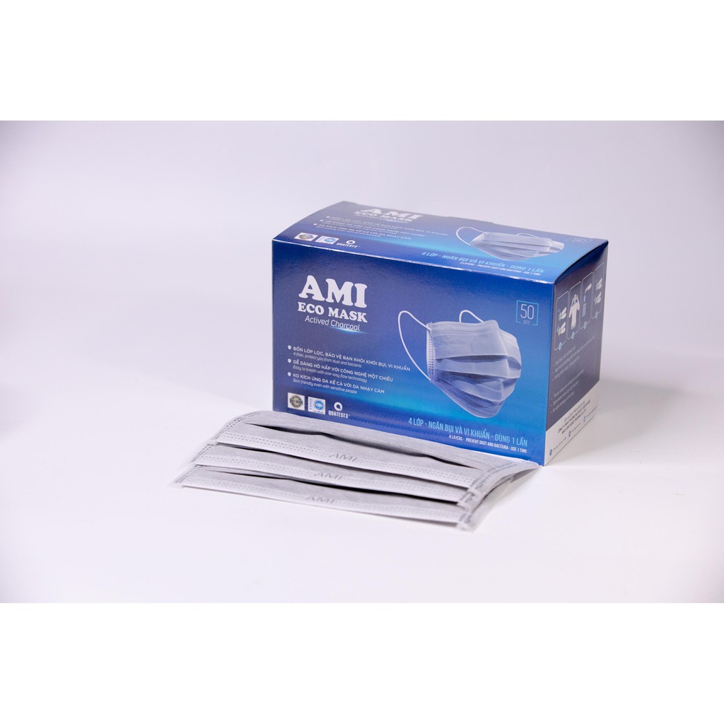 Khẩu trang y tế Ami 4 lớp Ami Eco Mask hộp 50c