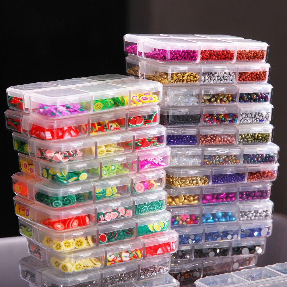 OCEANMAP Hộp 6 Ngăn Đựng Đất Sét 3D Trang Trí Móng Tay