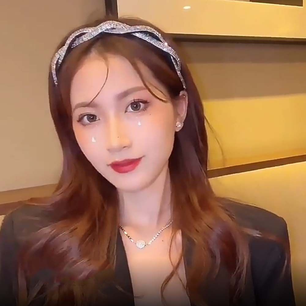 Băng đô cài tóc đính đá lấp lánh phong cách Hàn Quốc sang trọng cho nữ