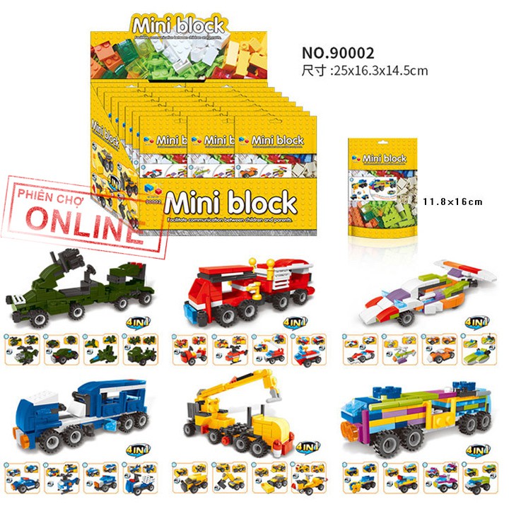 LEGO Xe công trình 4 in 1 (4 Túi)-Hàng Chuẩn, giao mẫu ngẫu nhiên