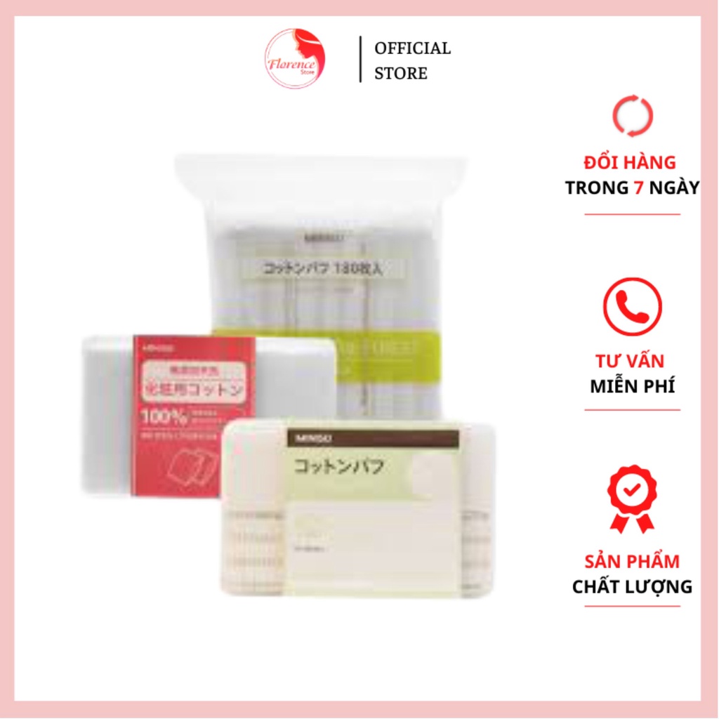 Bông Tẩy Trang Miniso 180 Miếng nhật bản – Only The Purest
