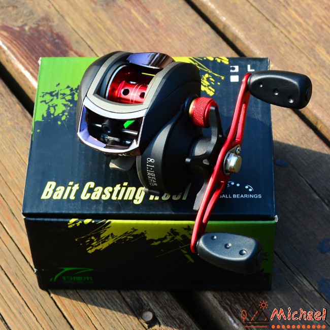 Fishing Reel 8:1:1 High Speed Radio Magnetic Brake Line Low-profile Bait Reel Spool Casting Fishing Reel