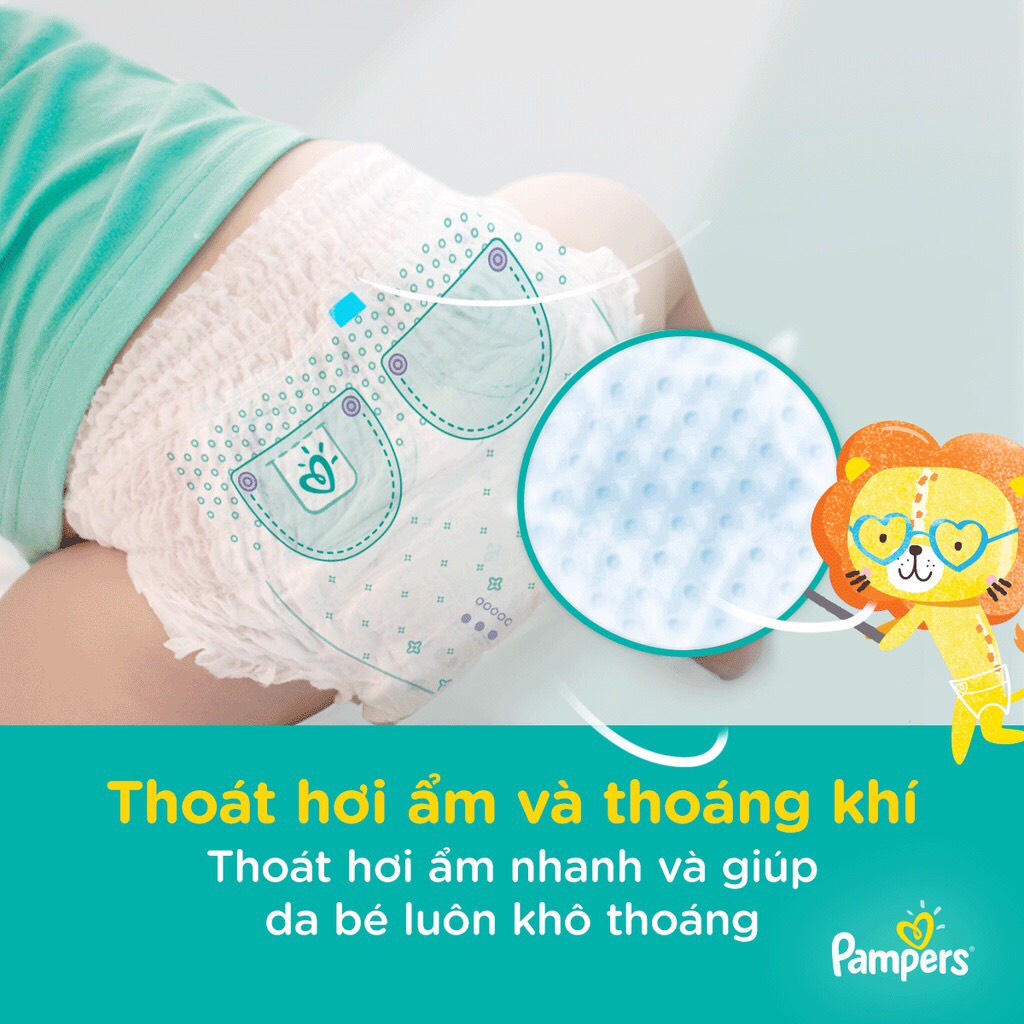 Tã/ Bỉm Quần PAMPERS Giữ Dáng Gói Cực Đại Size XL (62 miếng, 12-17kg), Chống Xệ