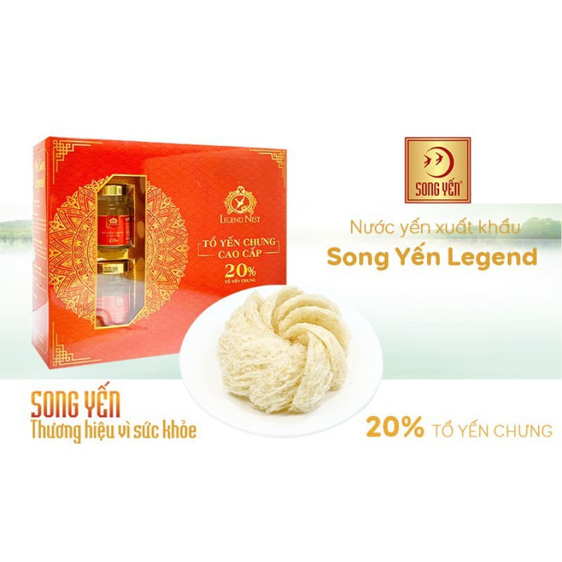 Yến sào Legend 20 phần trăm tổ yến chưng hàng xuất khẩu cao cấp