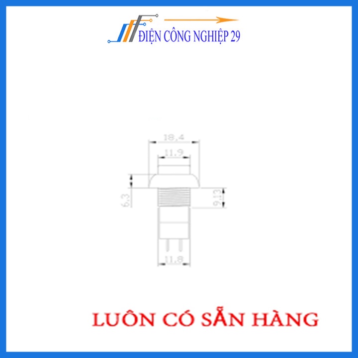 Nút Nhấn Đề 3A-250VAC Không Giữ Trạng Thái ( Nhấn Nhả )