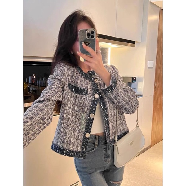 7261# Áo dạ xanh than Kim Tuyến