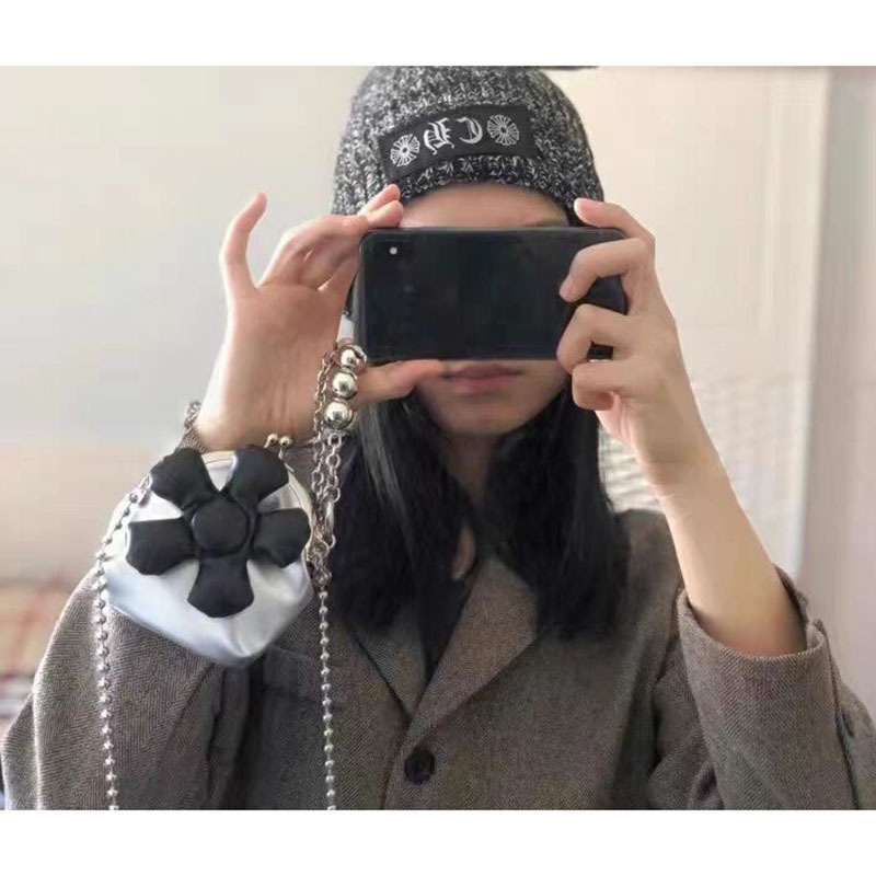 Túi Đựng Tai Nghe Mini Phối Dây Xích Họa Tiết Hoa Xinh Xắn Thời Trang 2022 y2k