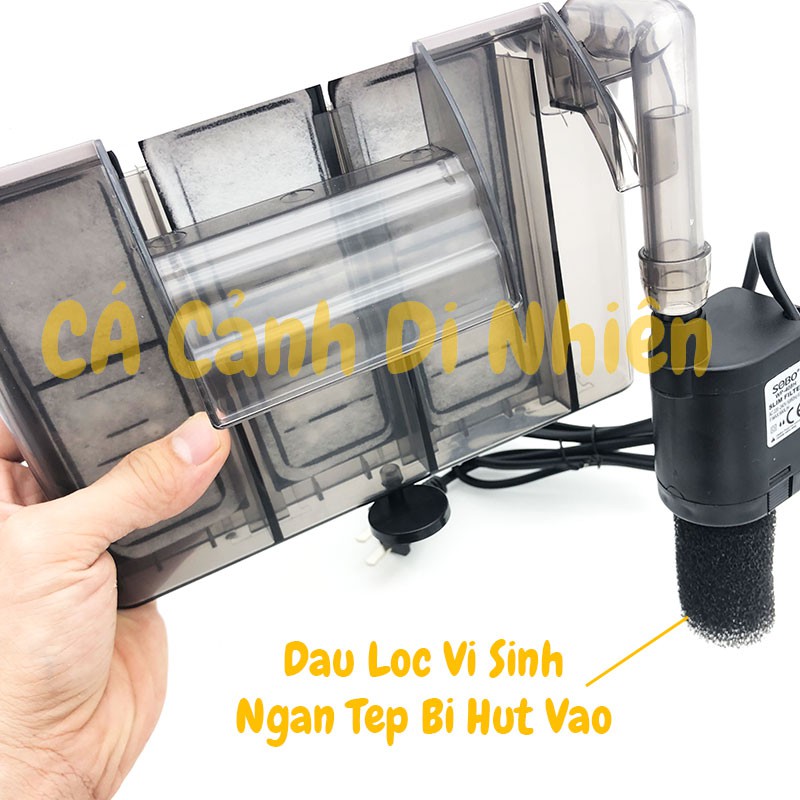 Máy lọc treo dạng mỏng thác nước SOBO WP-408H nuôi tép thủy sinh