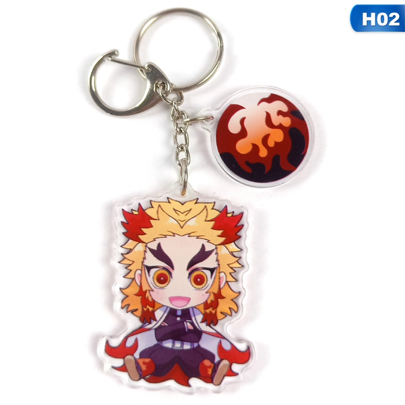 flowersqueen Móc chìa khóa mặt hình nhân vật hoạt hình ngộ nghĩnh