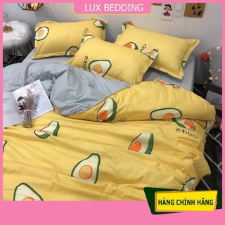 [CAO CẤP] Bộ chăn ga gối cotton poly nhập khẩu mẫu bơ vàng bộ 4 món Chăn, ga , 2 vỏ gối