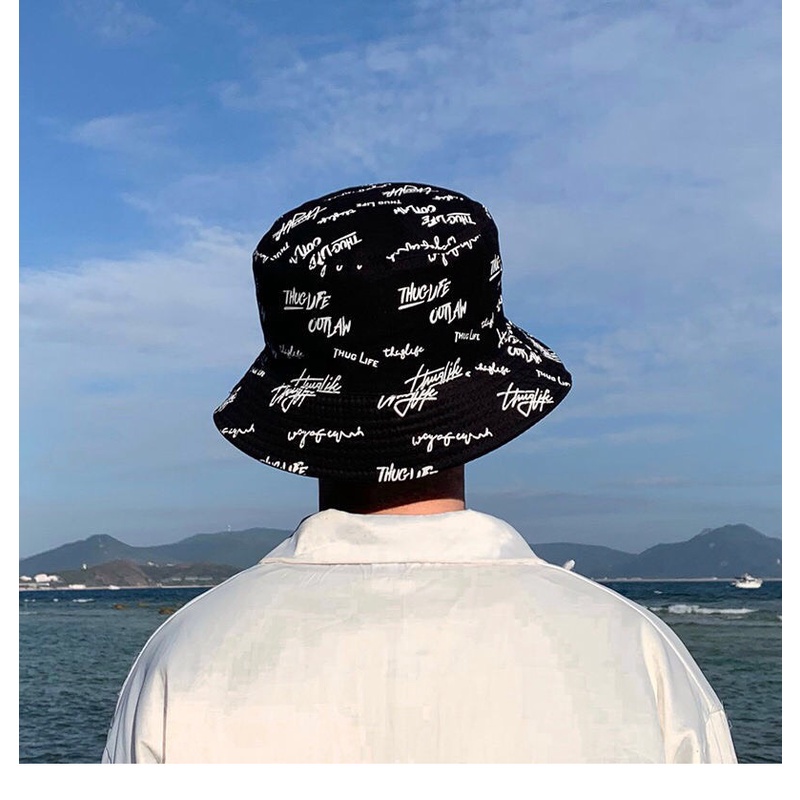 Nón bucket  Mũ snapback thời trang 2 Mặt Nhật Hàn phong cách hiphop Unisex