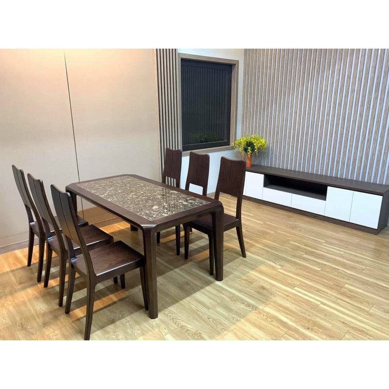 Bàn ghế ăn gỗ tự nhiên cho phòng bếp