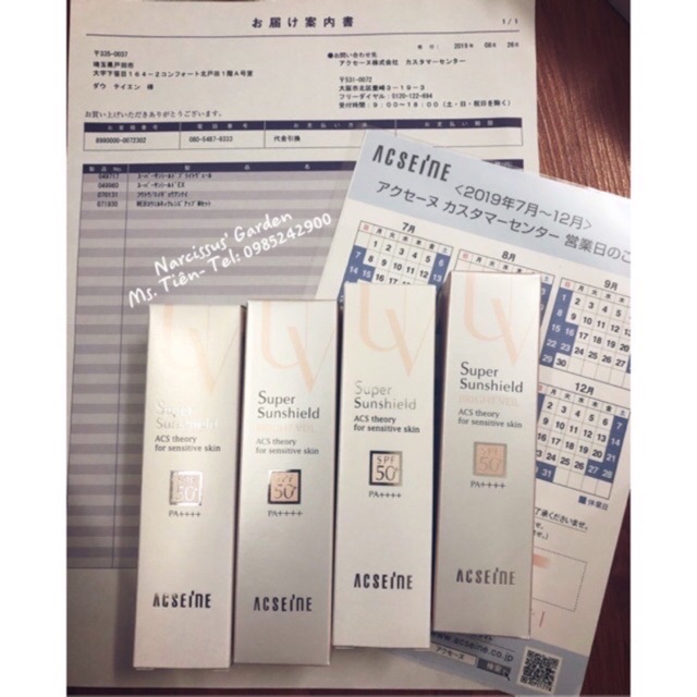 Kem chống nắng Acseine Spf 50