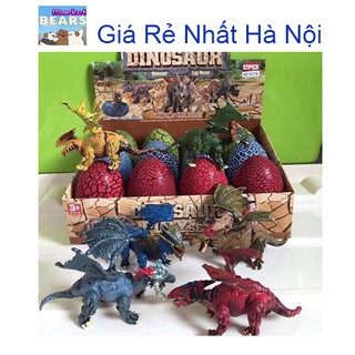 Combo 6 quả trứng khủng long lắp ghép biến hình Tặng 1 thẻ bài Pokemon bất kì  - Đồ chơi trẻ em