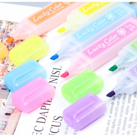 Bút đánh dấu - bút nhớ dòng highlight cao cấp Lucky Color - Mẫu mới siêu đẹp