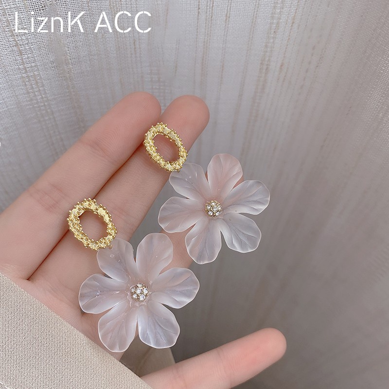 Bông Tai Mạ Bạc 925 Hình Hoa Phong Cách Hàn Quốc Mới 2022